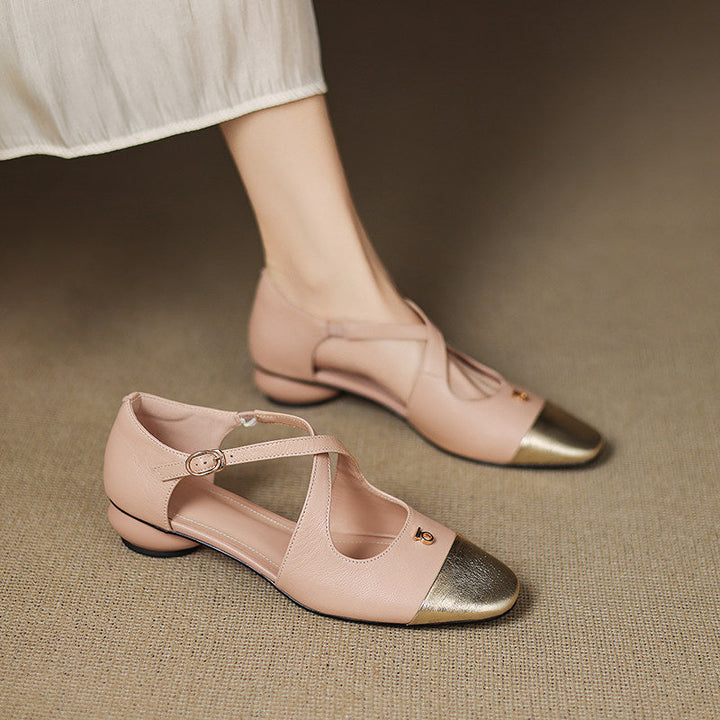 Sabrina - Cross Strap Mary Jane Flats