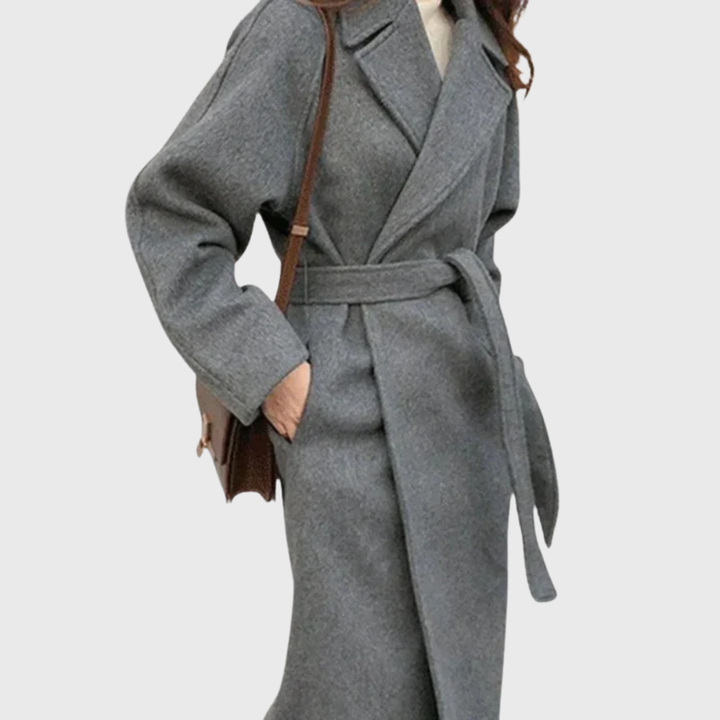 Wool-Blend Belted Coat | Warm Tailored Winter Layer