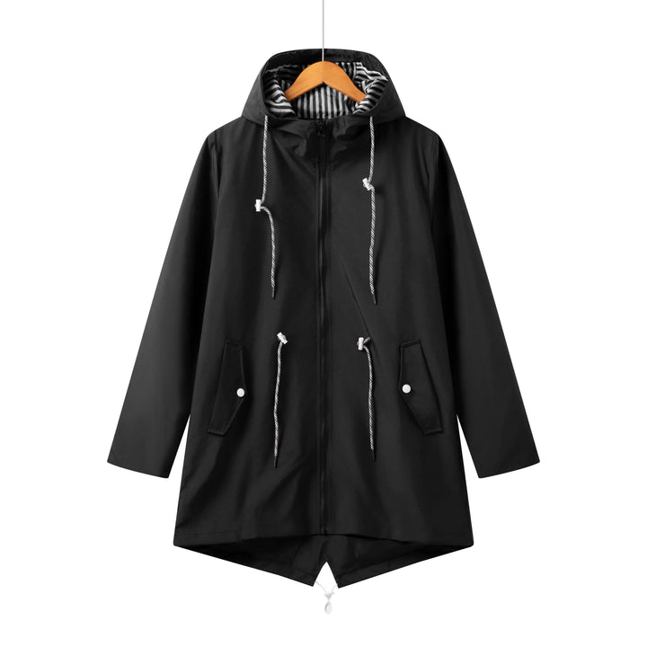 Zip Hooded Parka | Drawstring Jacket for Changeable Weather – Leah & Lila