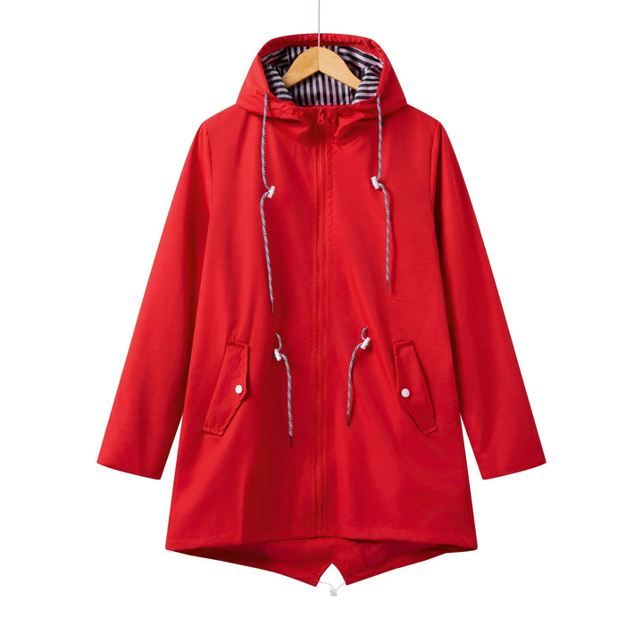 Zip Hooded Parka | Drawstring Jacket for Changeable Weather – Leah & Lila