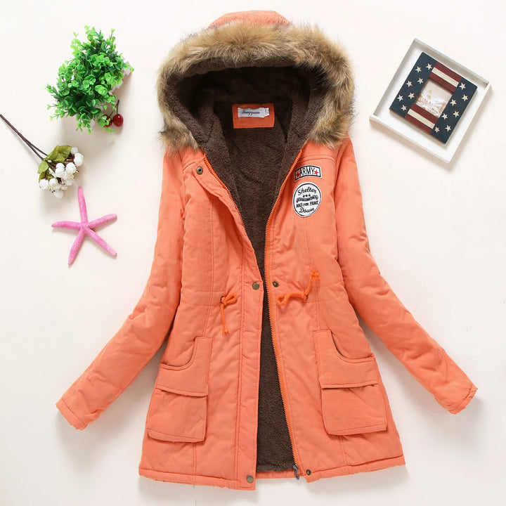 Fleece-Lined Faux Fur Hood Parka | Warm Drawstring Winter Jacket – Leah & Lila