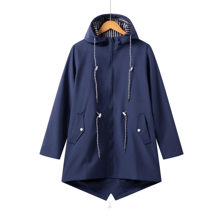 Zip Hooded Parka | Drawstring Jacket for Changeable Weather – Leah & Lila