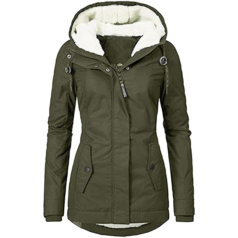 Sherpa-Lined Parka | Windproof Water-Repellent Winter Jacket – Leah & Lila