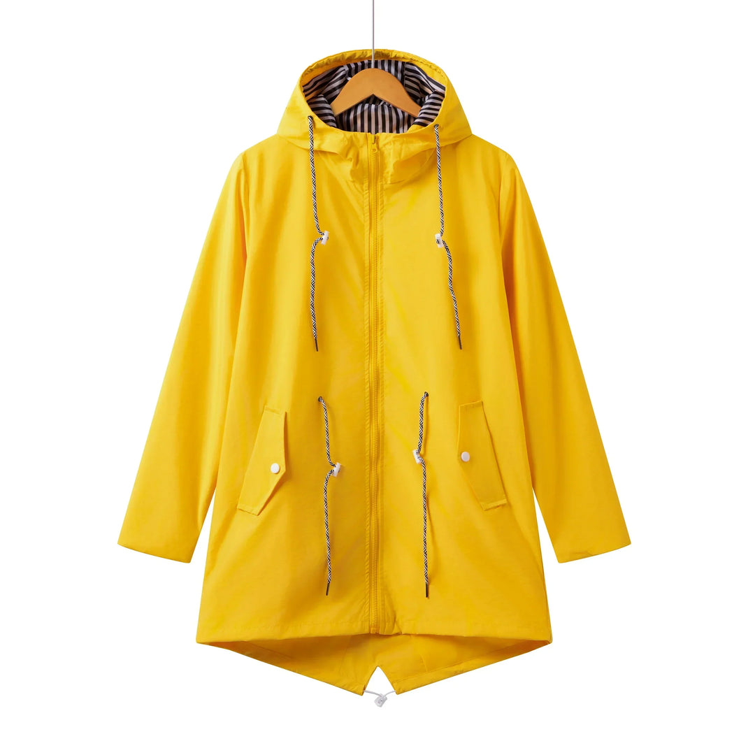 Zip Hooded Parka | Drawstring Jacket for Changeable Weather – Leah & Lila