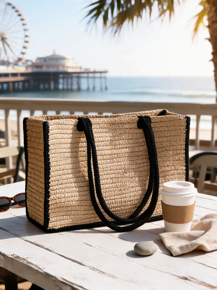 Claire – Refined French Raffia Square Bag