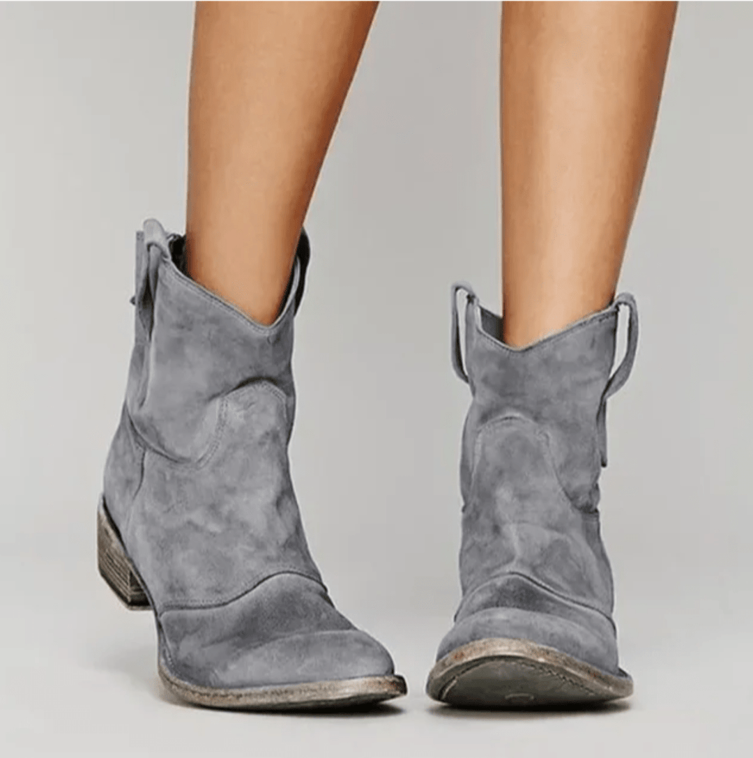 Leah & Lila Charlotte suede orthopedic boots - blue