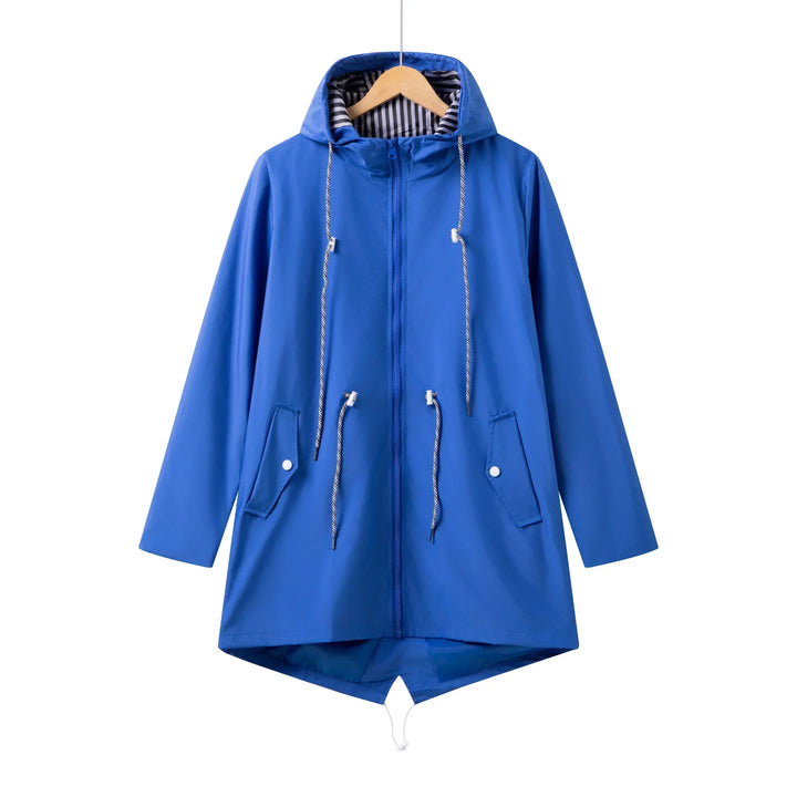 Zip Hooded Parka | Drawstring Jacket for Changeable Weather – Leah & Lila