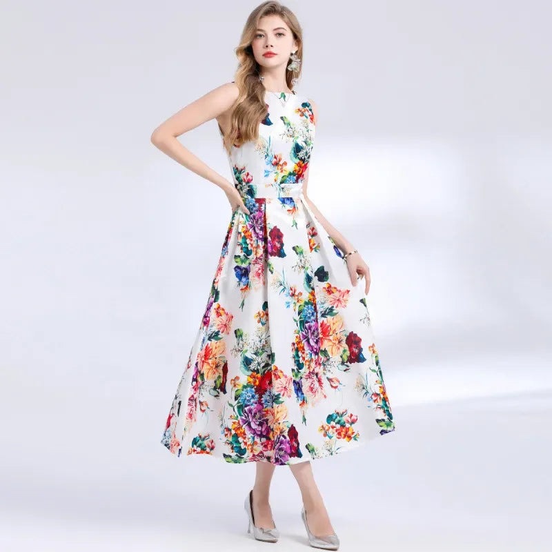 Elise Empire Waist A-Line Dress – back view structured A-line | Leah & Lila