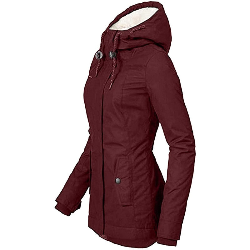 Sherpa-Lined Parka | Windproof Water-Repellent Winter Jacket – Leah & Lila