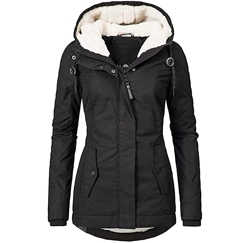 Sherpa-Lined Parka | Windproof Water-Repellent Winter Jacket – Leah & Lila