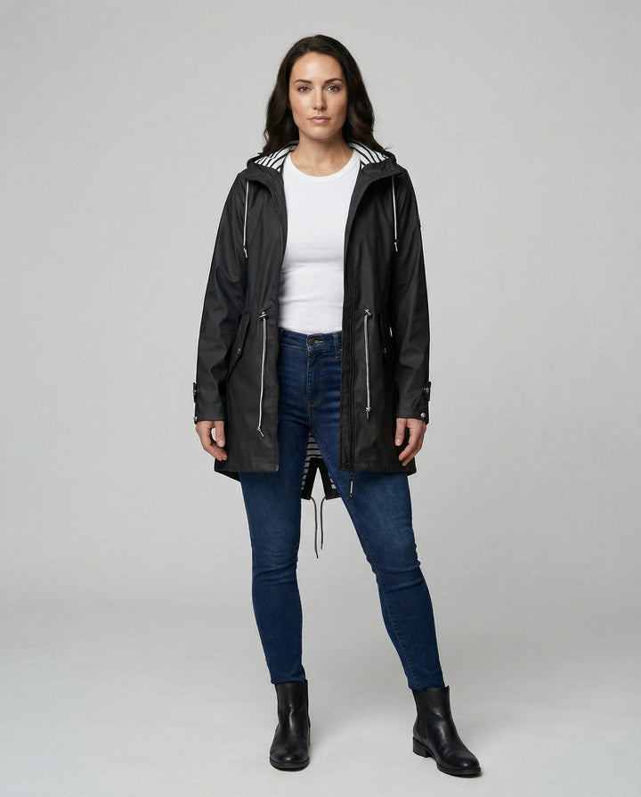 Rain Parka | Water-Repellent Lightweight Adjustable Hooded Jacket