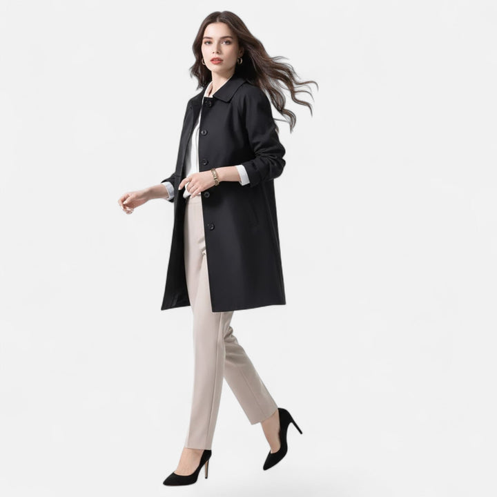 Valmonti Wool-Blend Trench | Mid-Length Classic Layer – Leah & Lila