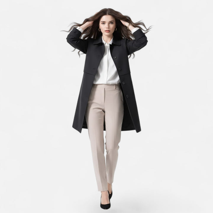 Valmonti Wool-Blend Trench | Mid-Length Classic Layer – Leah & Lila