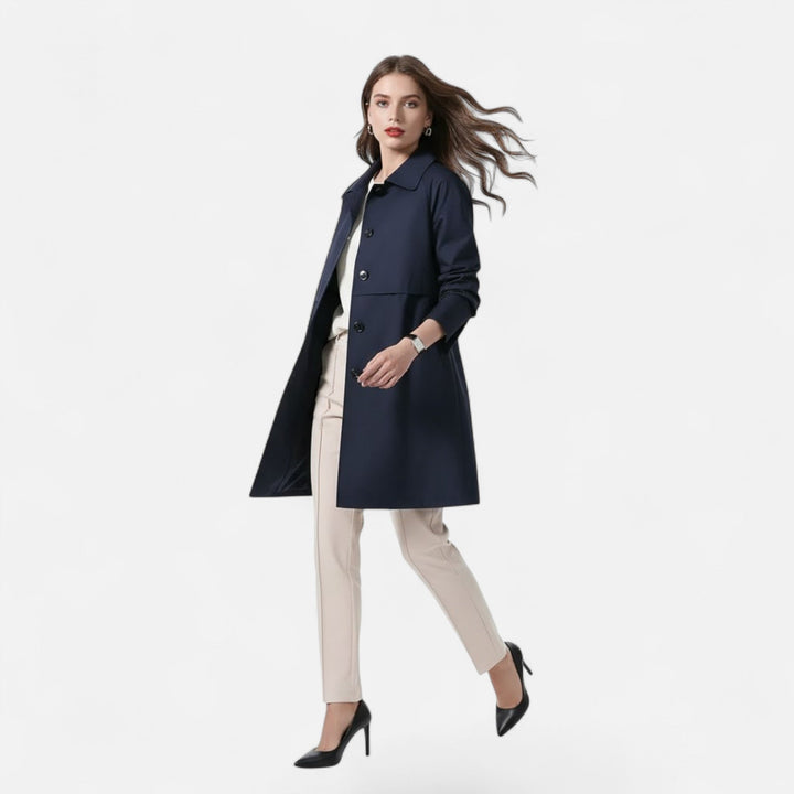 Valmonti Wool-Blend Trench | Mid-Length Classic Layer – Leah & Lila