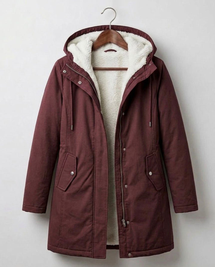 Marjorie | Cozy Hooded Weatherproof Coat – Black