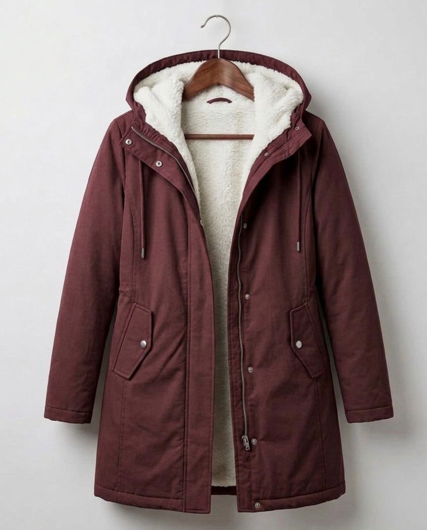 Marjorie | Cozy Hooded Weatherproof Coat – Midnight Navy – Leah & Lila