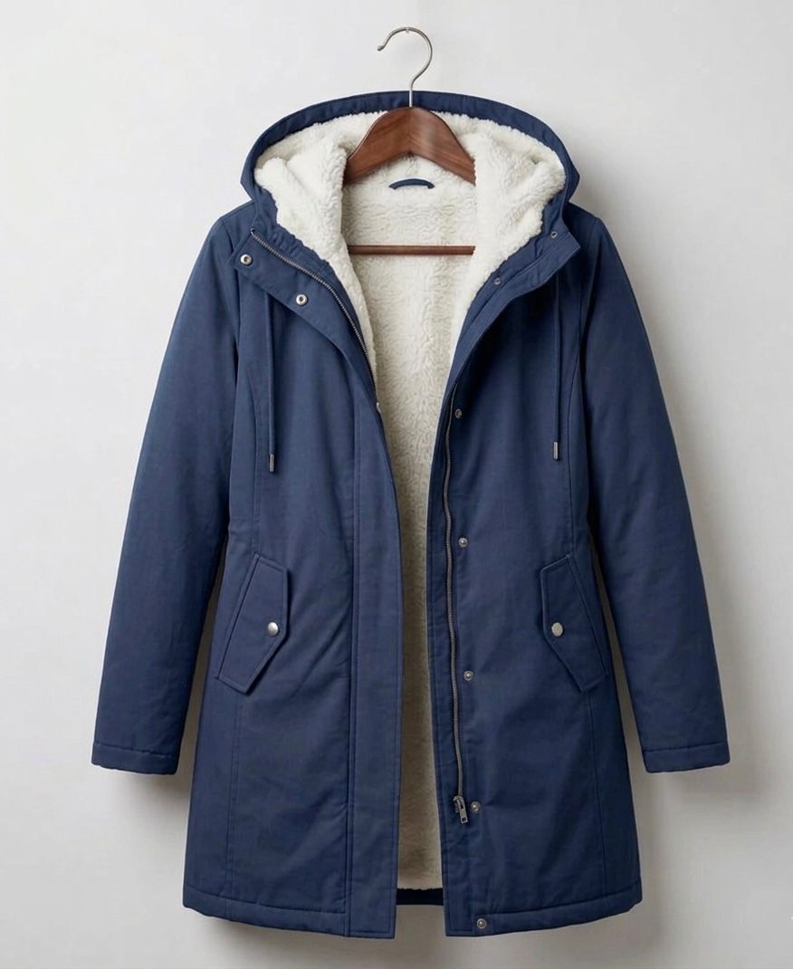 Marjorie | Cozy Hooded Weatherproof Coat – Khaki – Leah & Lila