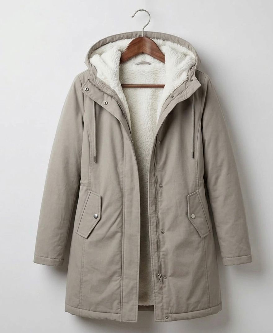 Marjorie | Cozy Hooded Weatherproof Coat – Black