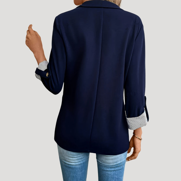 Rolled Sleeve Blazer | Single-Button Women's Summer Office Jacket – Leah & Lila