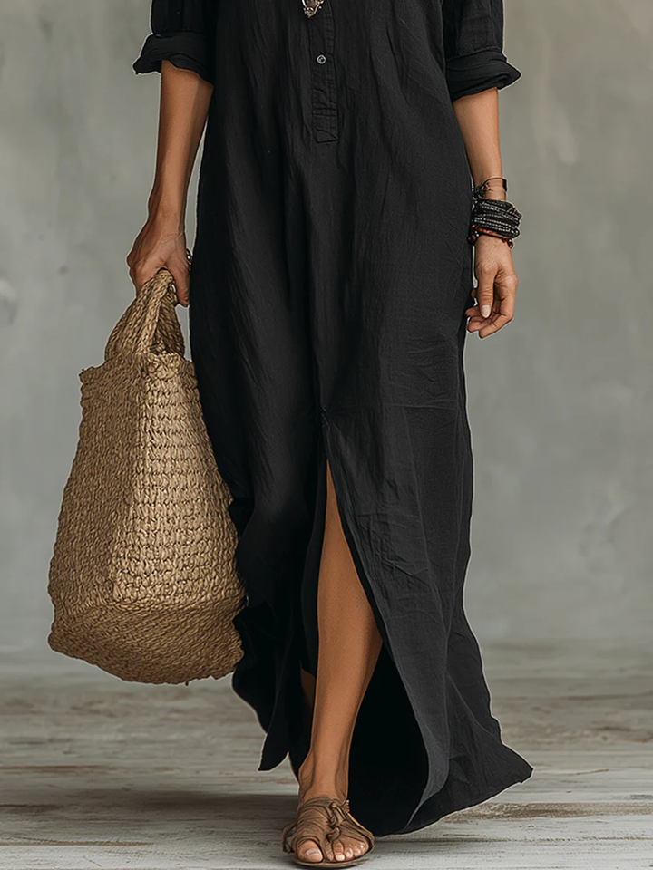 Willow – Button-Front Shirt Maxi Dress