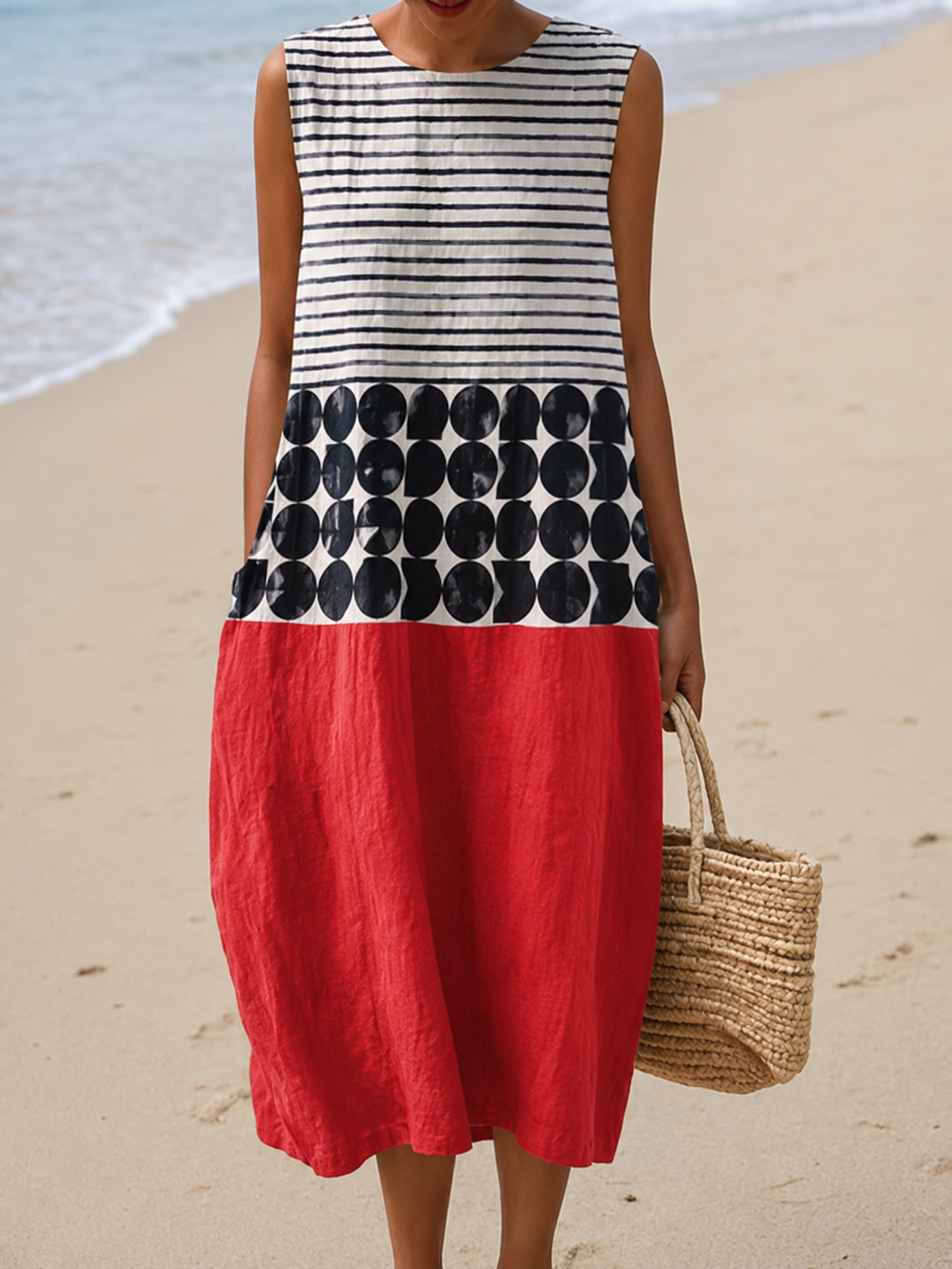 Leah & Lila Jane - women's colorblock midi dress