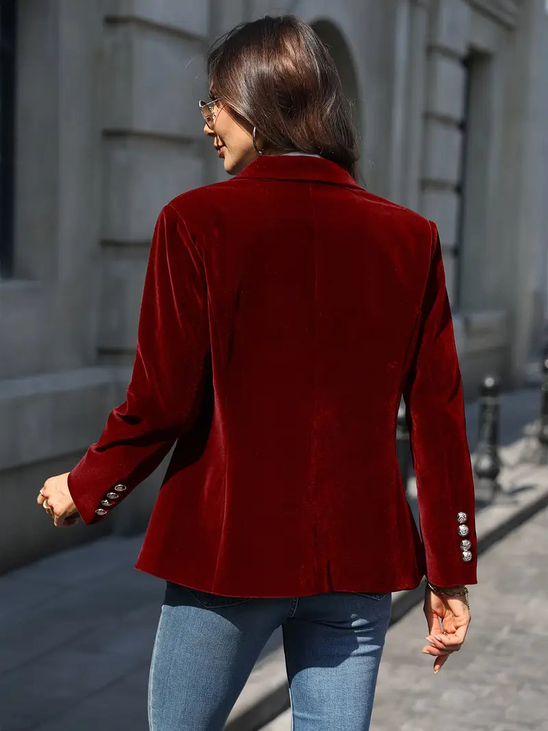 Classic One-Button Blazer | Tailored Women's Office Jacket – Leah & Lila
