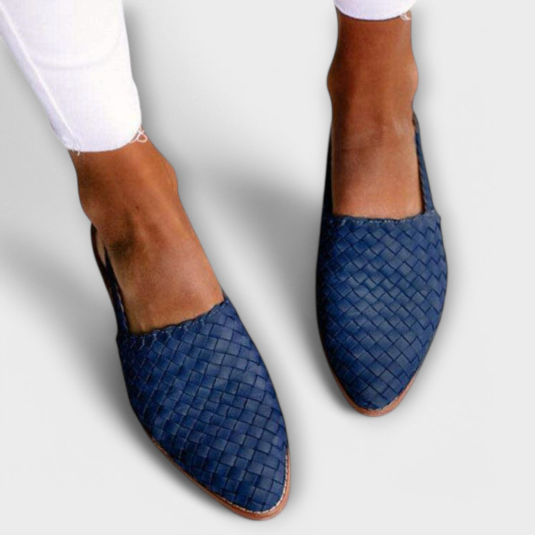 Vivian | Woven Slingback Loafer