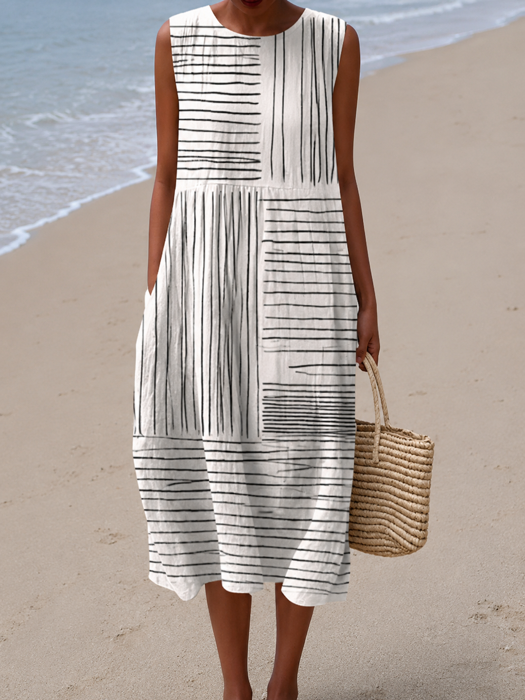 Leah & Lila Rina - women's printed midi dress