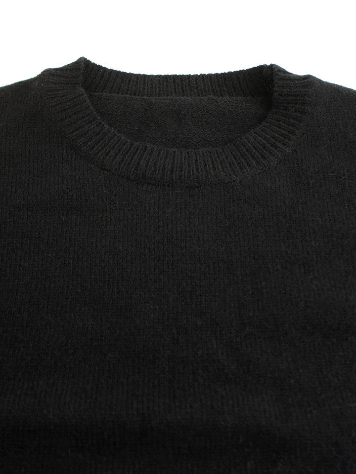 Cynthia | Ribbed Striped-Sleeve Sweater