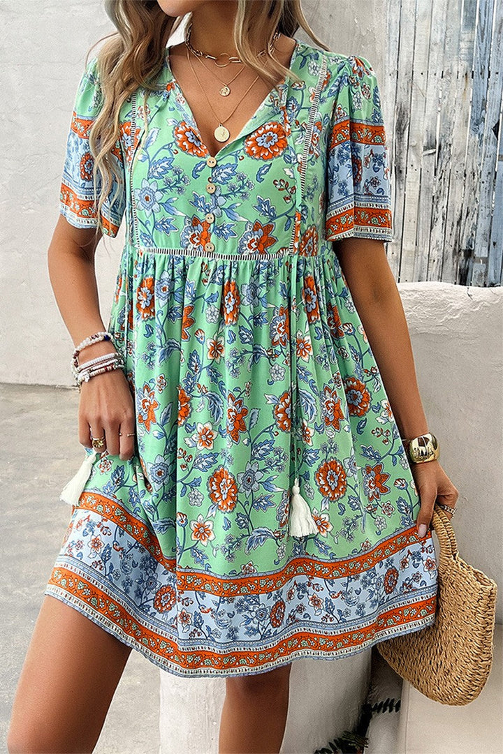 Mia - Comfy Floral Midi Dress