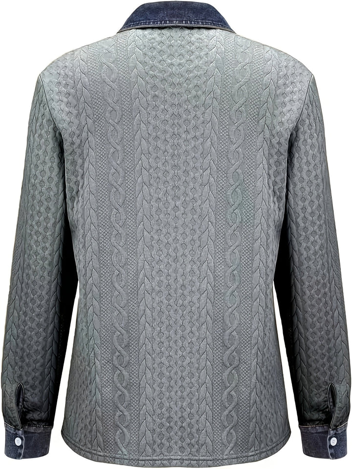 Melanie | Textured Contrast Cardigan