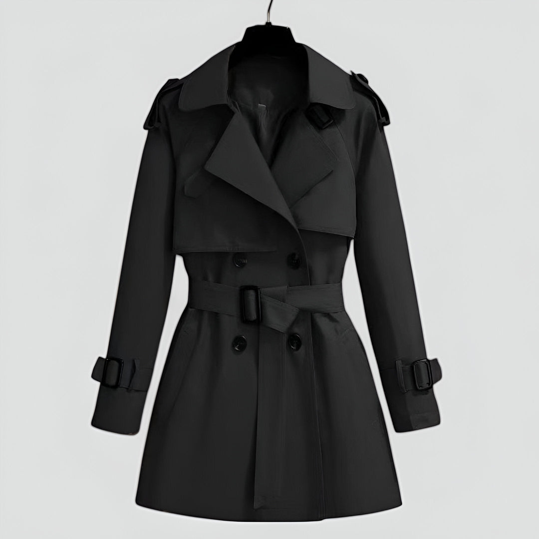 Double-Breasted Trench Coat | Mid-Length Spring Layer – Leah & Lila
