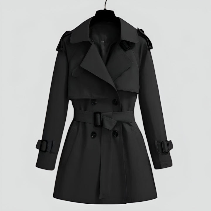 Double-Breasted Trench Coat | Mid-Length Spring Layer – Leah & Lila