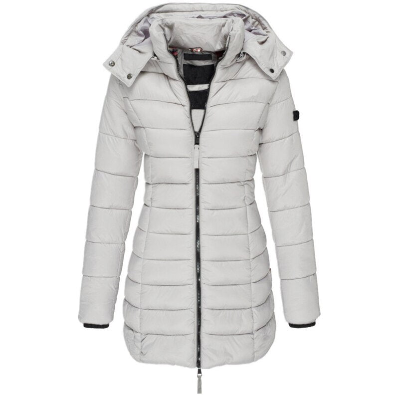 Quilted Hooded Parka | Water-Repellent Insulated Winter Coat – Leah & Lila