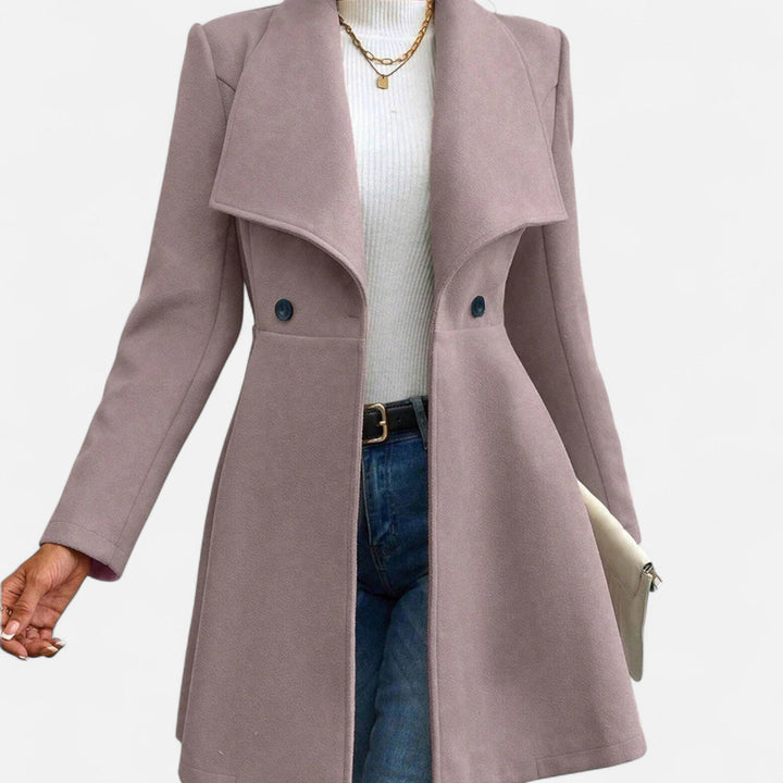 Valmonti Wool Winter Coat | Classic Lapels Warm Layer – Leah & Lila