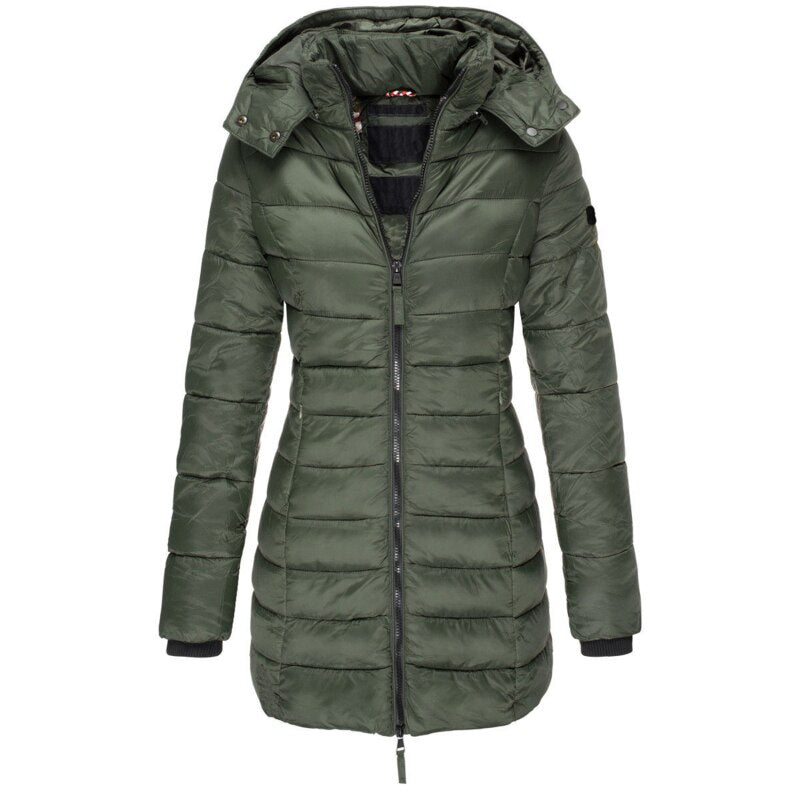 Quilted Hooded Parka | Water-Repellent Insulated Winter Coat – Leah & Lila