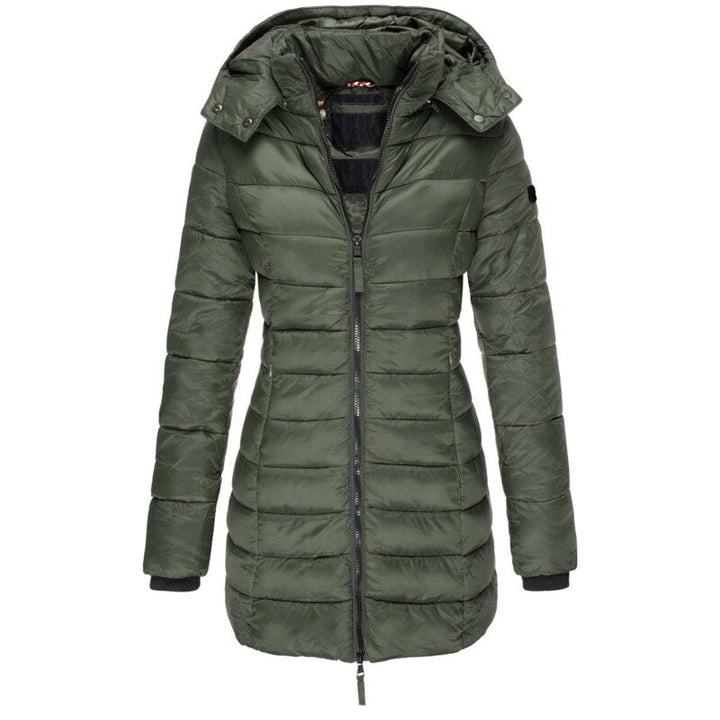 Quilted Hooded Parka | Water-Repellent Insulated Winter Coat – Leah & Lila