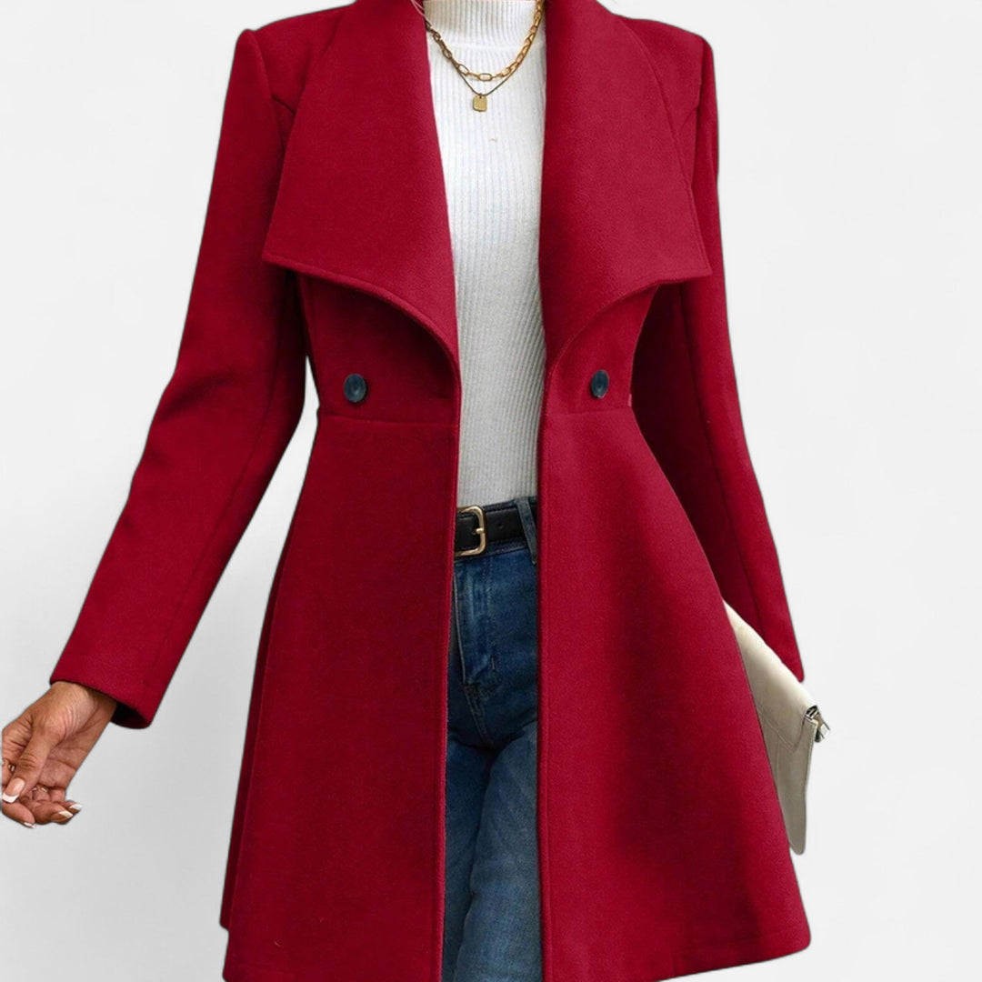 Valmonti Wool Winter Coat | Classic Lapels Warm Layer – Leah & Lila