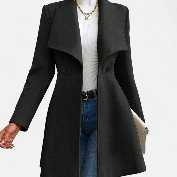 Valmonti Wool Winter Coat | Classic Lapels Warm Layer