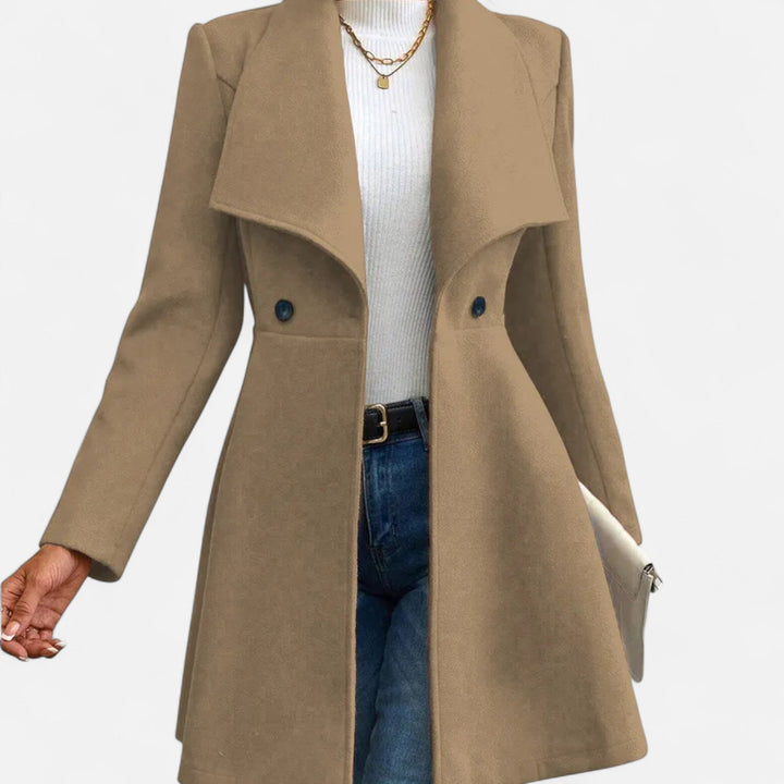 Valmonti Wool Winter Coat | Classic Lapels Warm Layer – Leah & Lila