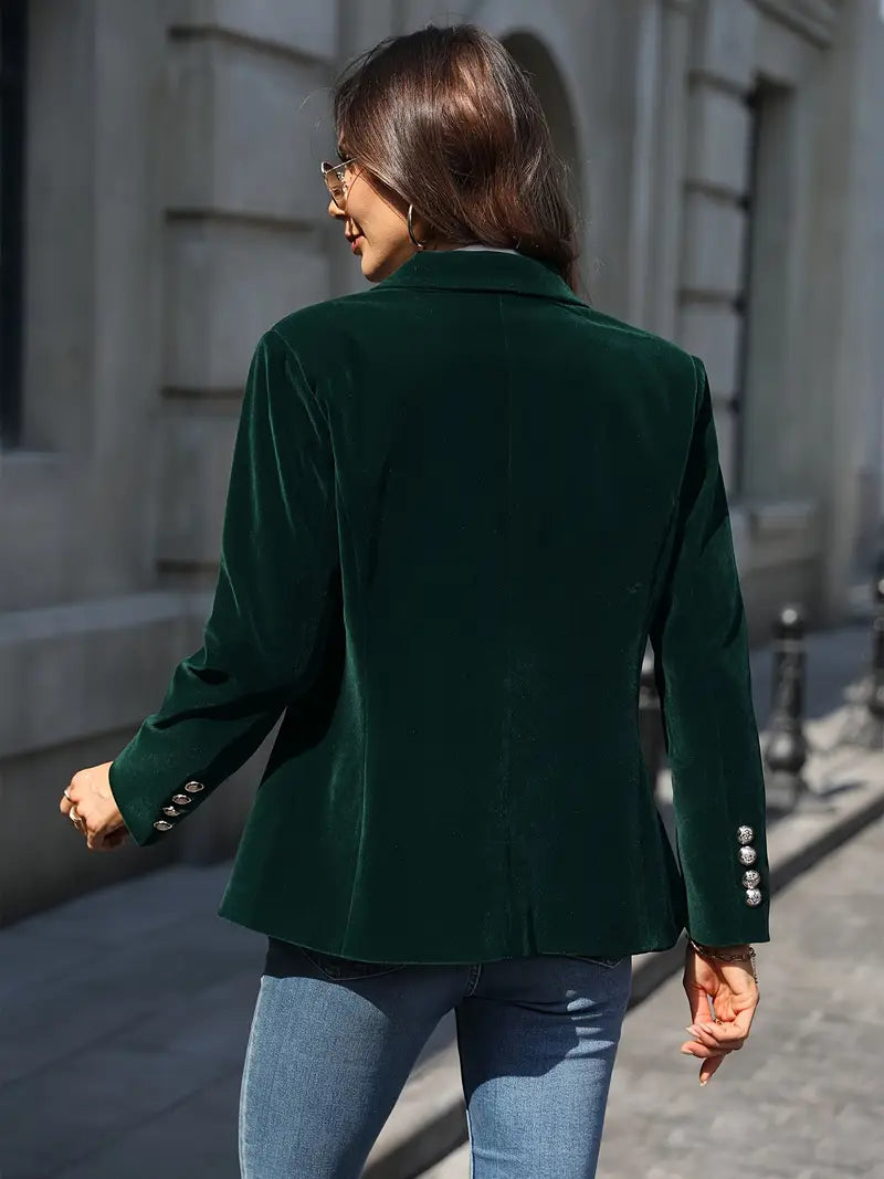 Classic One-Button Blazer | Tailored Women's Office Jacket – Leah & Lila