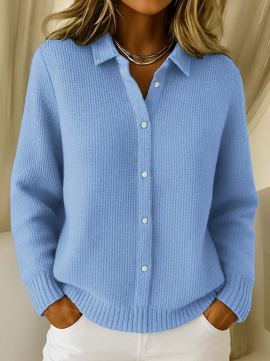 Camille™ | Textured Knit Button-Up Cardigan – Leah & Lila