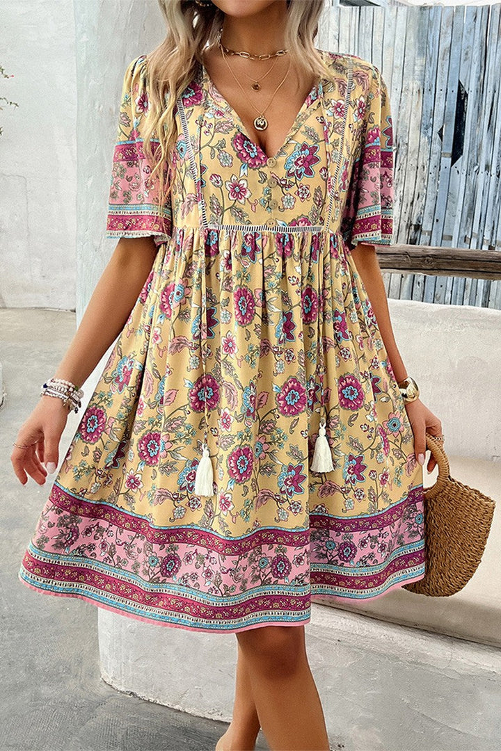 Mia - Comfy Floral Midi Dress