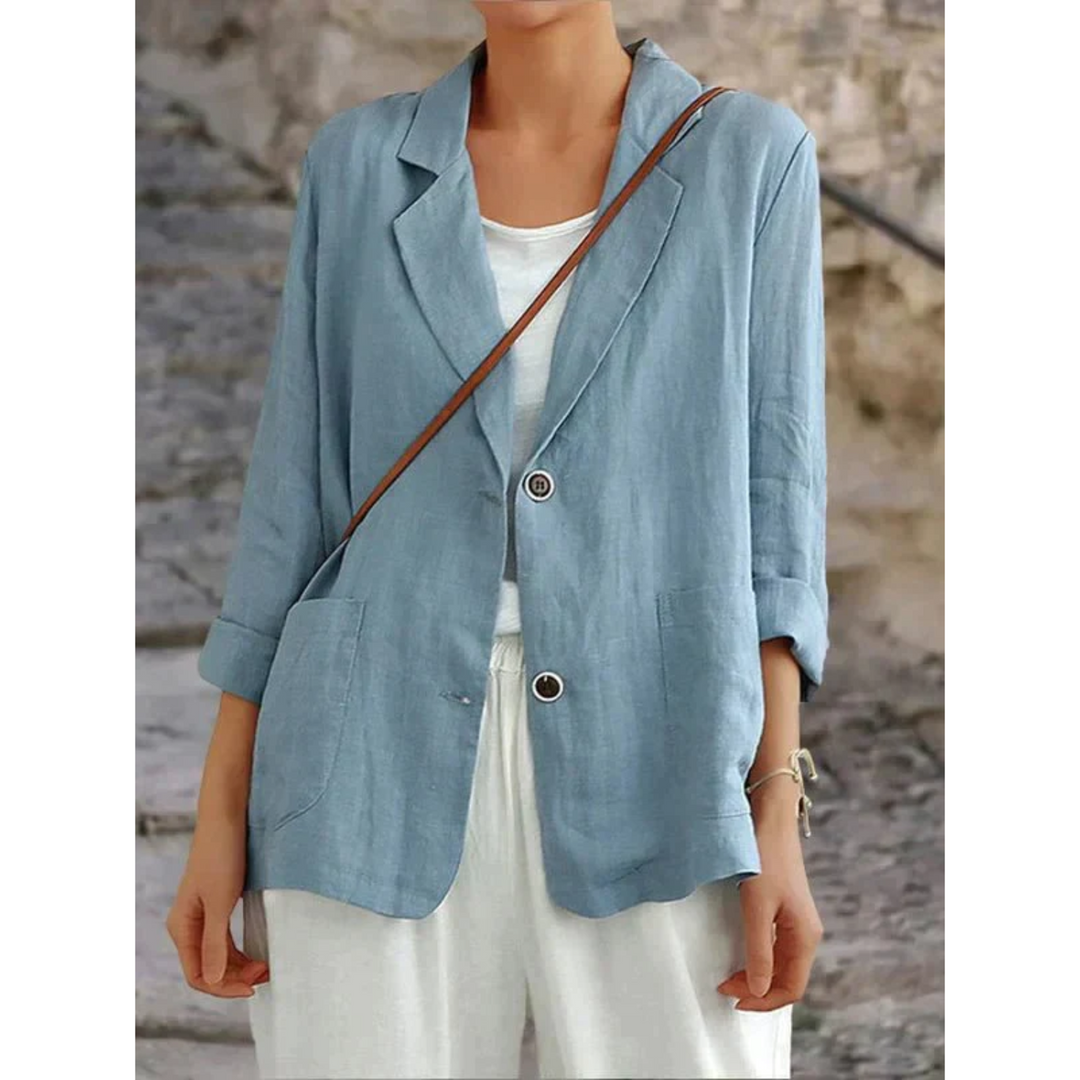 Linen Blazer | Lightweight Breathable Women's Tailored Jacket – Leah & Lila