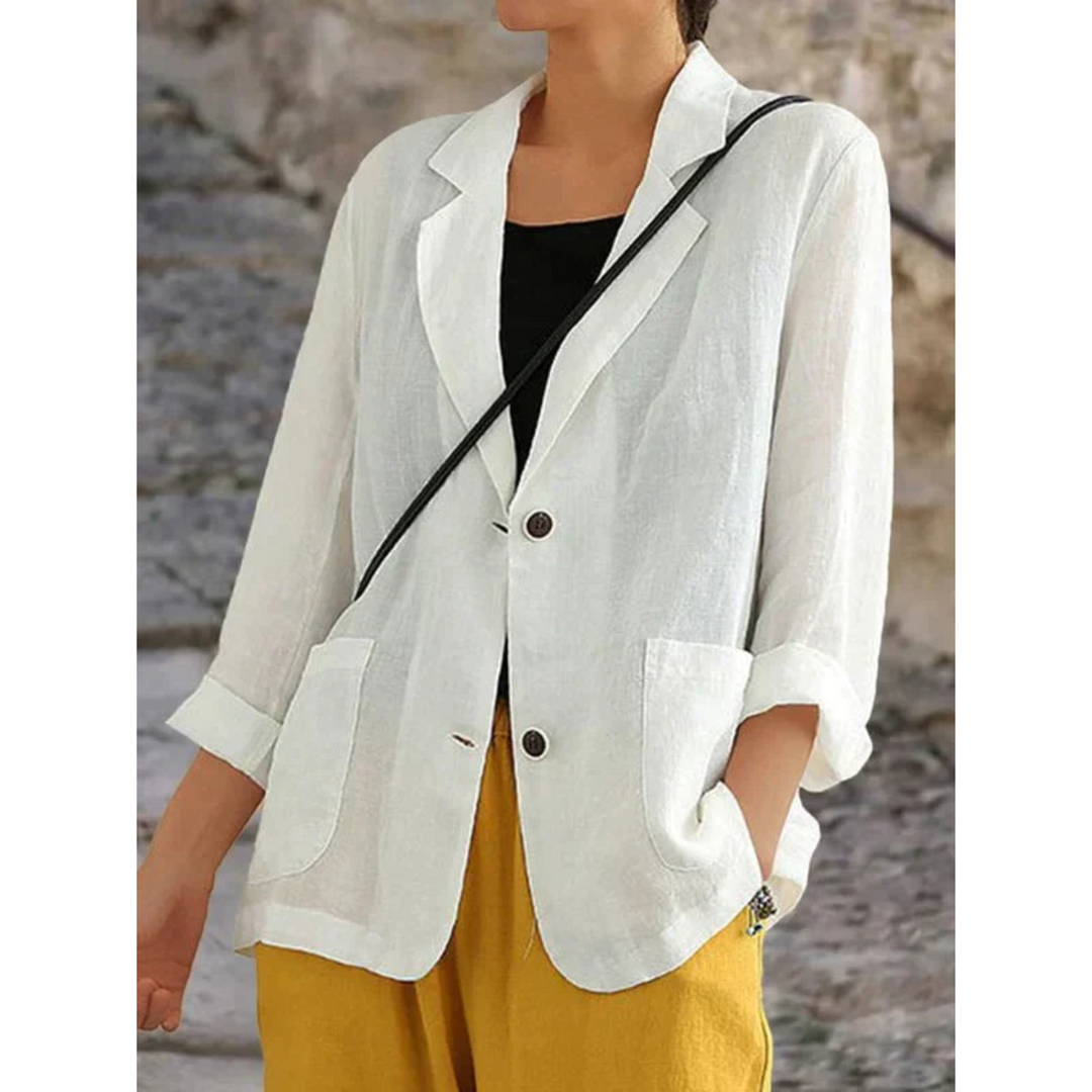 Linen Blazer | Lightweight Breathable Women's Tailored Jacket – Leah & Lila