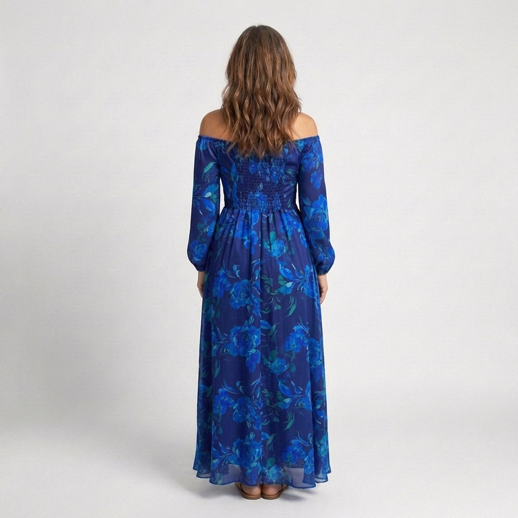 Sutton - Off Shoulder Floral Maxi Dress