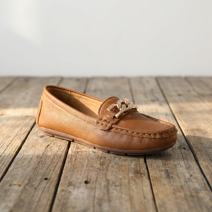 Eden | Flat Diamond Buckle Loafers – Leah & Lila