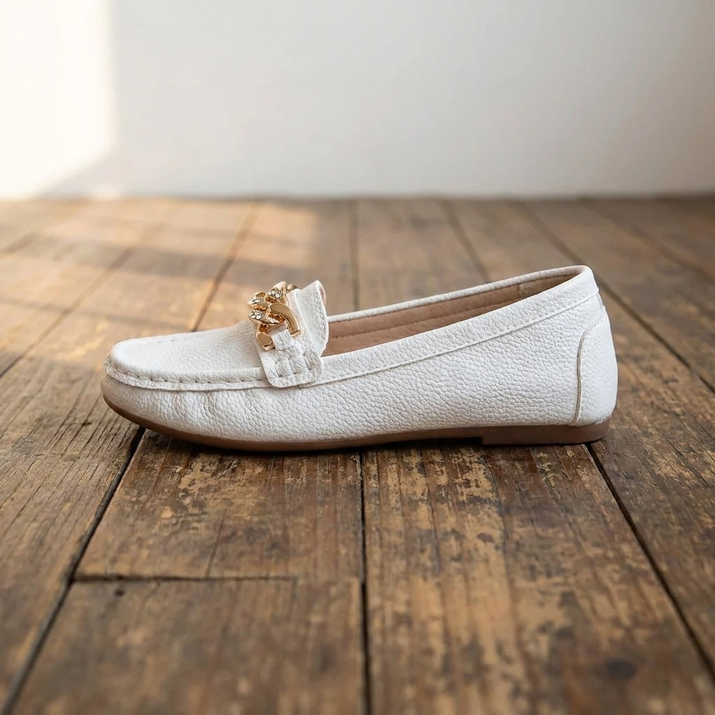 Eden | Flat Diamond Buckle Loafers – Leah & Lila