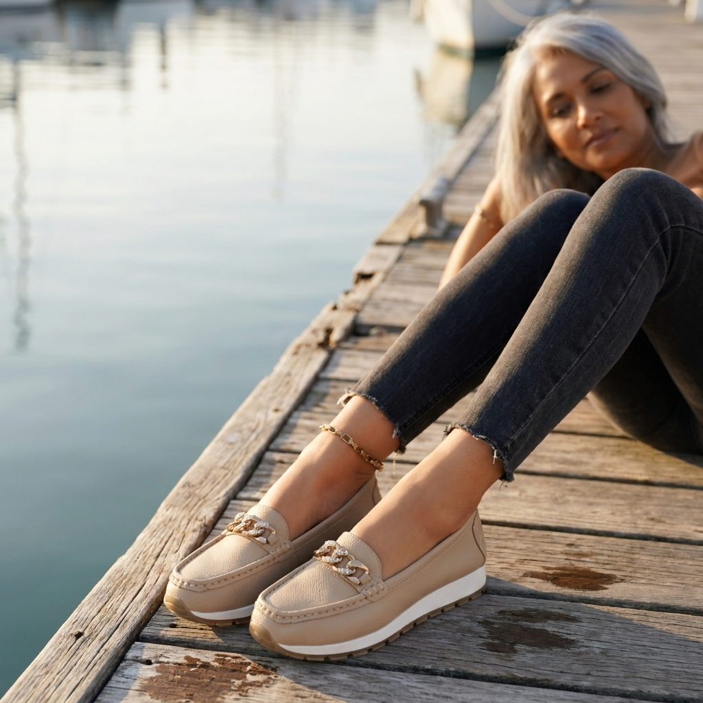 Evelyn | Diamond Buckle Loafers – Leah & Lila