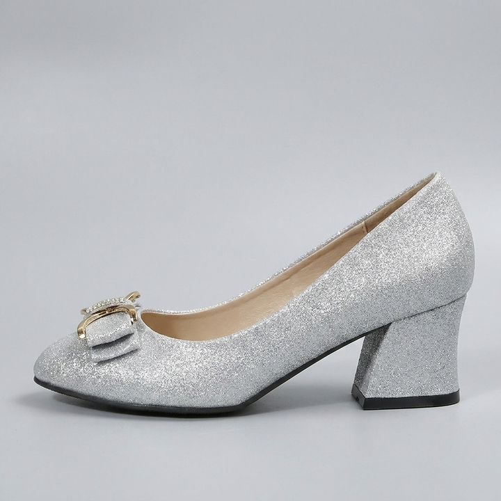 Evalyn | Bow Detail Block Heel Pumps